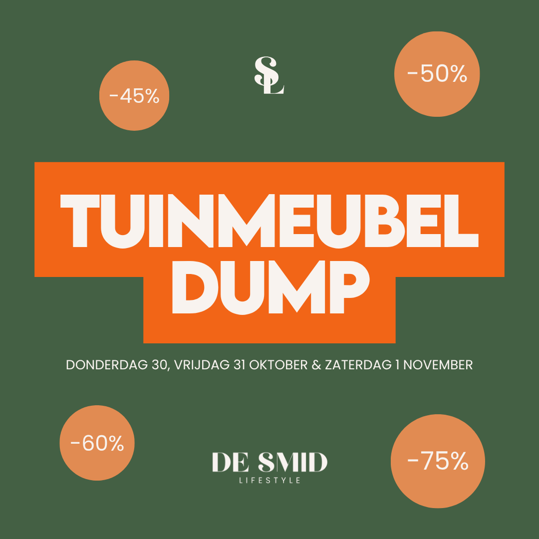 TUINMEUBEL DUMP bij De Smid Lifestyle – Alles moet weg!