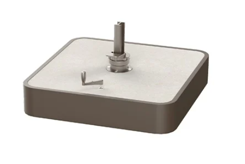 4 Seasons Outdoor Costa vulbare parasolvoet voor Siesta Premium/Hacienda/Finca met keramische afdekplaat incl. wielen tot 125 kg