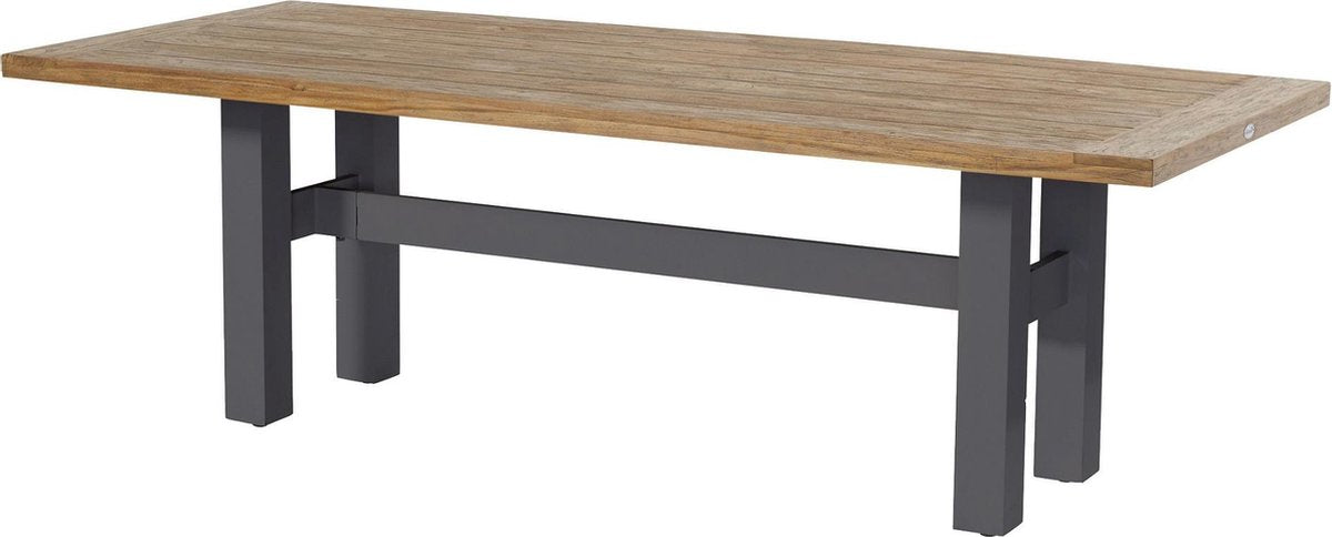 Hartman Sophie Yasmani tafel vintage brown blad met antraciet onderstel 240x100 showmodel