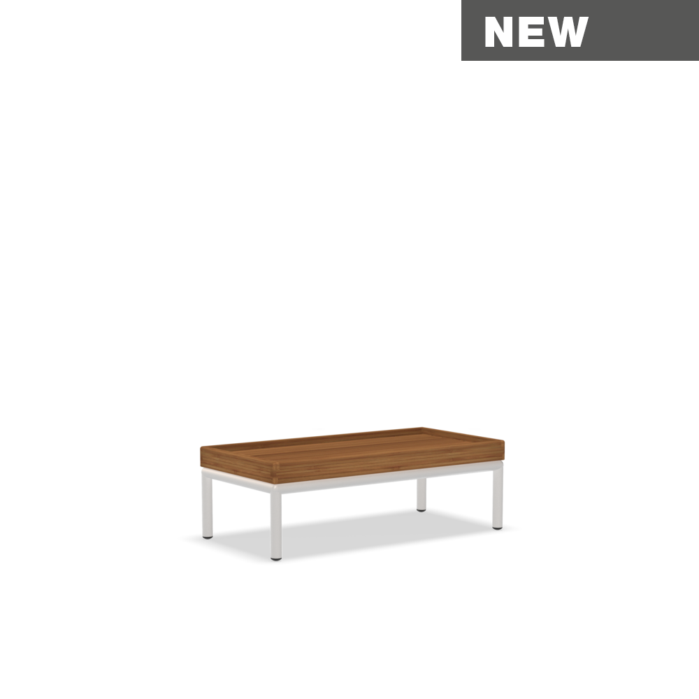 Houe LEVEL2 sidetable bamboe-muted white 40x80