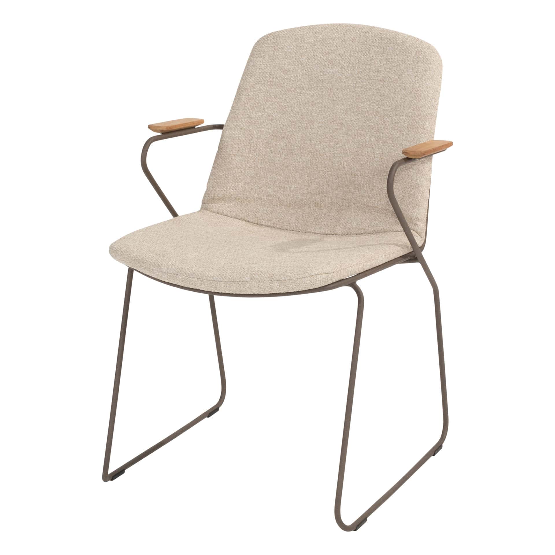 4 Seasons Outdoor Veneto stapelbare dining stoel terre RVS incl. kussen