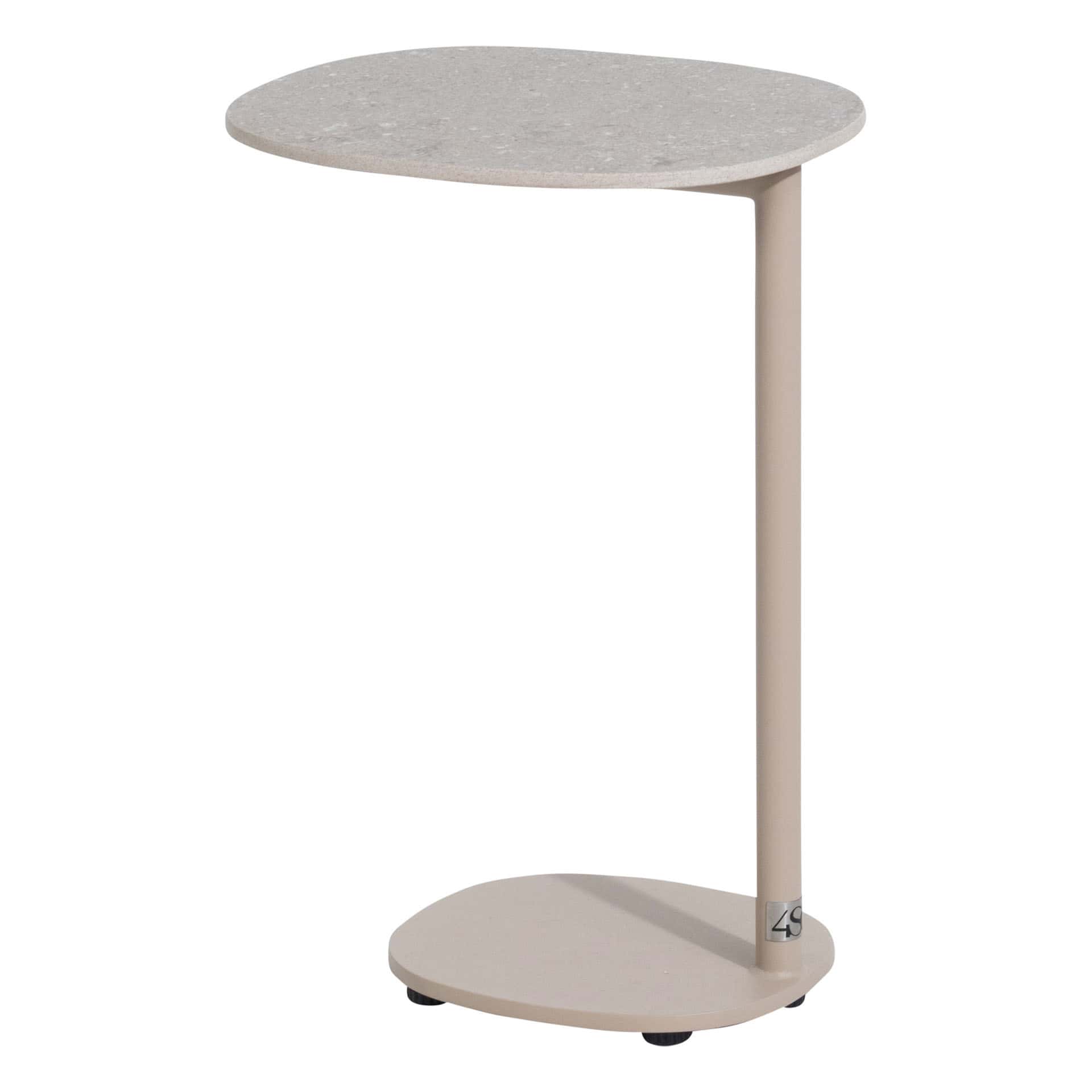 4 Seasons Outdoor Sofie bijzettafel latte met keramisch tafelblad 35 x 30 cm (H 50)