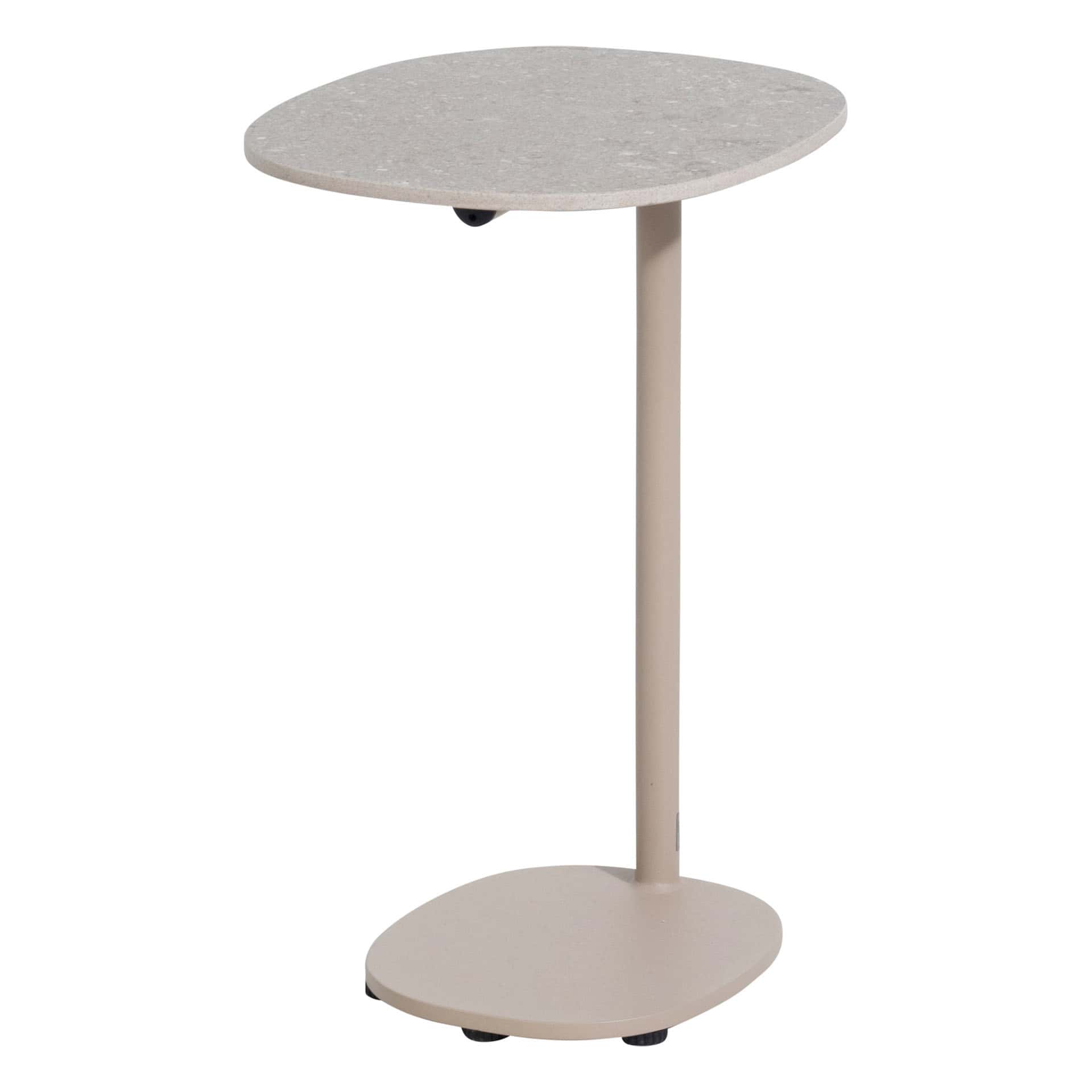 4 Seasons Outdoor Sofie bijzettafel latte met keramisch tafelblad 35 x 30 cm (H 50)