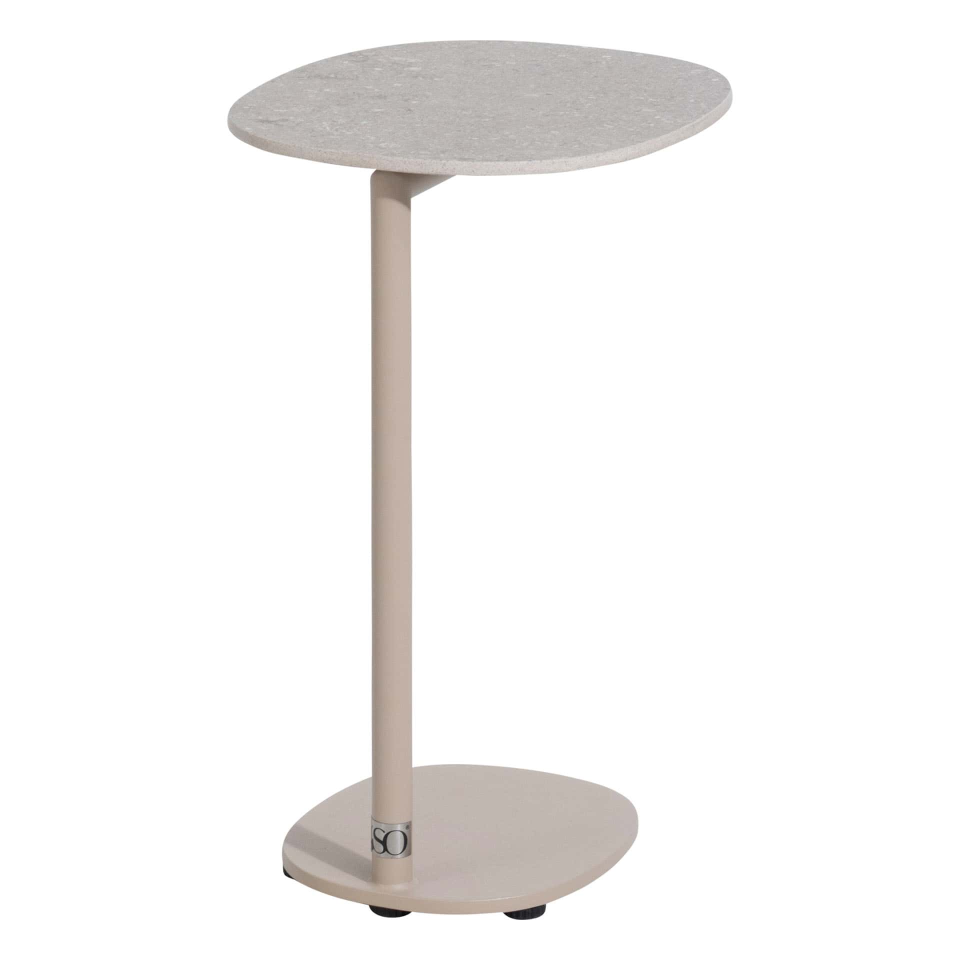 4 Seasons Outdoor Sofie bijzettafel latte met keramisch tafelblad 35 x 30 cm (H 50)