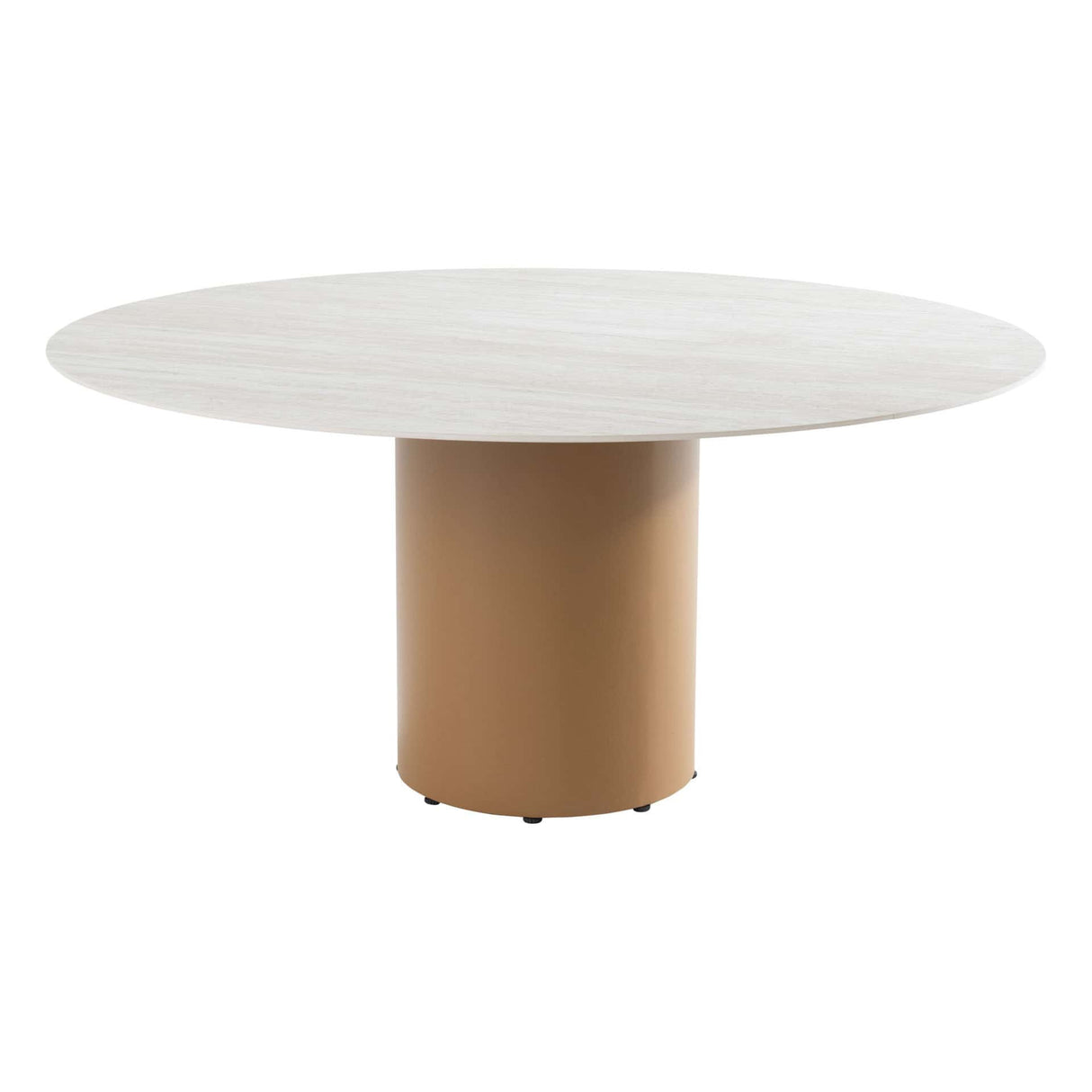 4 Seasons Outdoor Colorado eettafel keramisch travertin blad 160 cm Ø