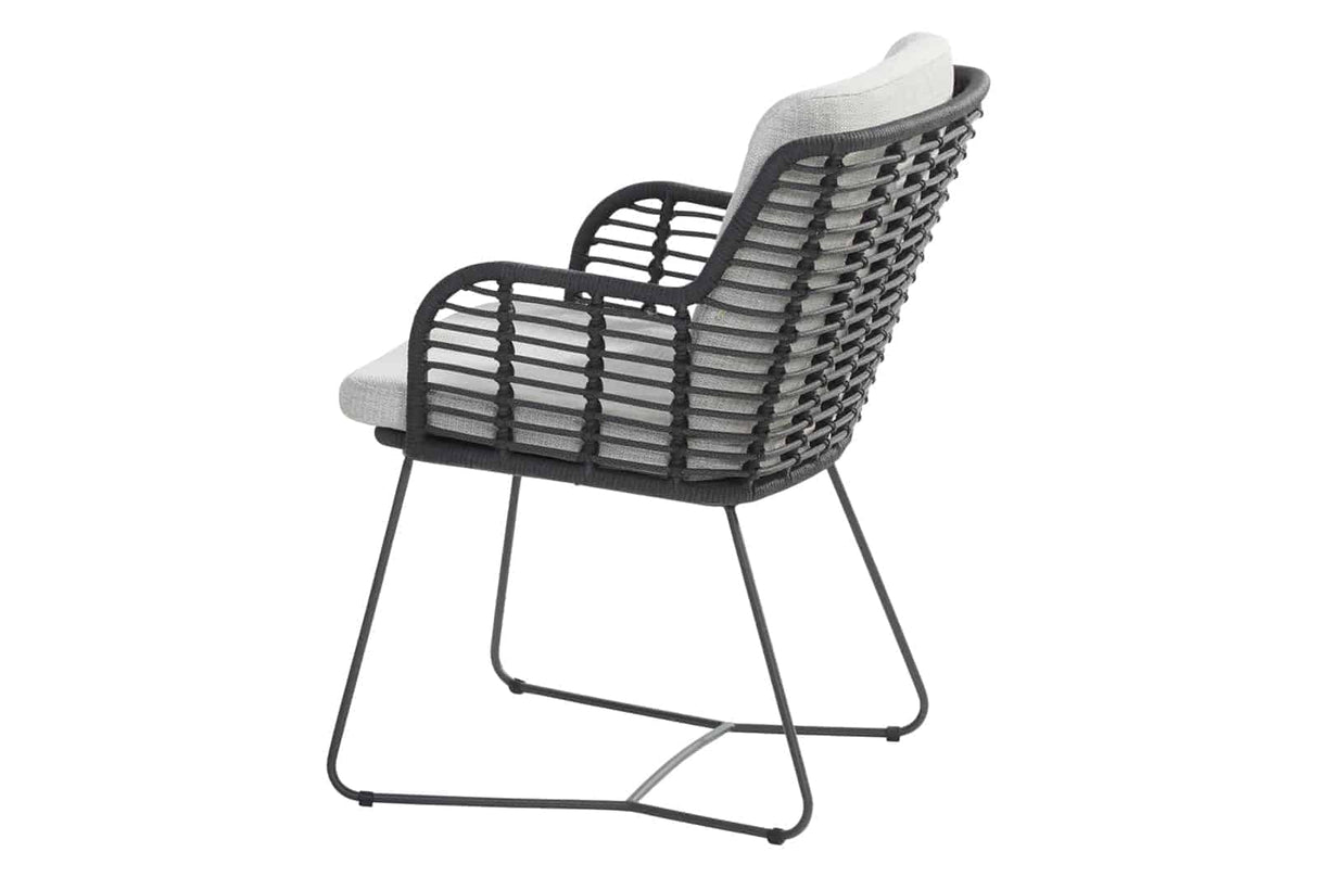 4 Seasons Outdoor Fabrice dining stoel antraciet incl. 2 kussens