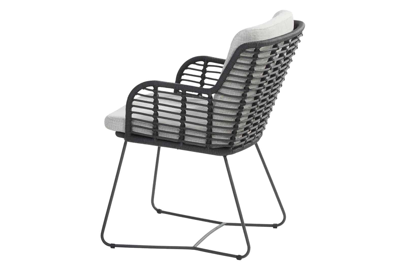 4 Seasons Outdoor Fabrice dining stoel antraciet incl. 2 kussens