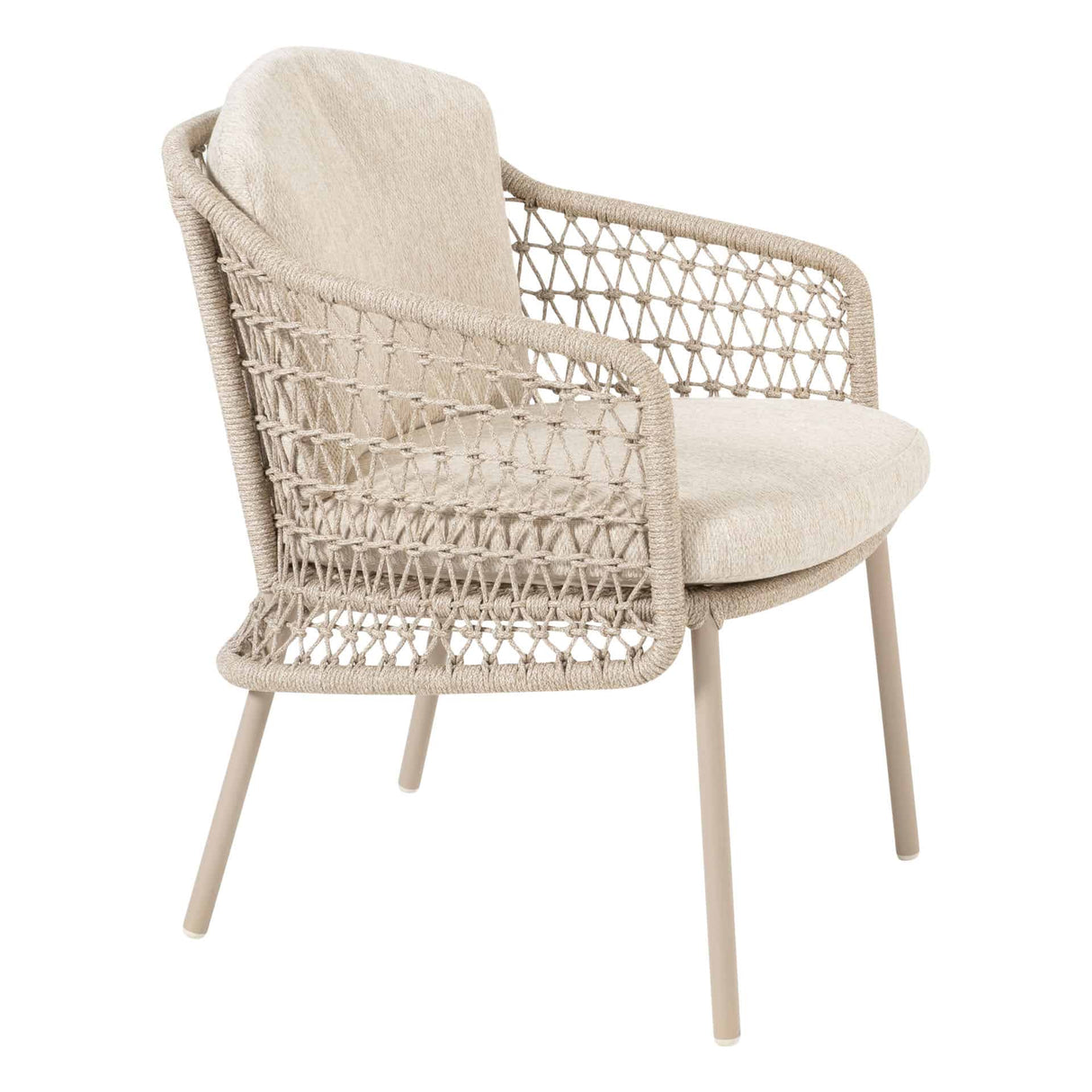4 Seasons Outdoor Prado Puccini barrel dining tuinset 7 delig 240x105xH75 cm keramiek latte 4 Seasons Outdoor