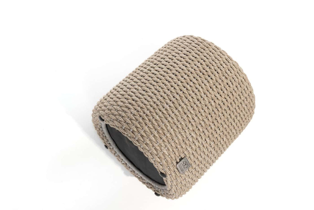 4 Seasons Outdoor Muffin poef rond 40 cm. Ø (H 42) latte