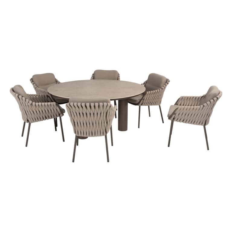 4 Seasons Outdoor Montera dining + Arizona tafel keramisch blad 160 Ø cm