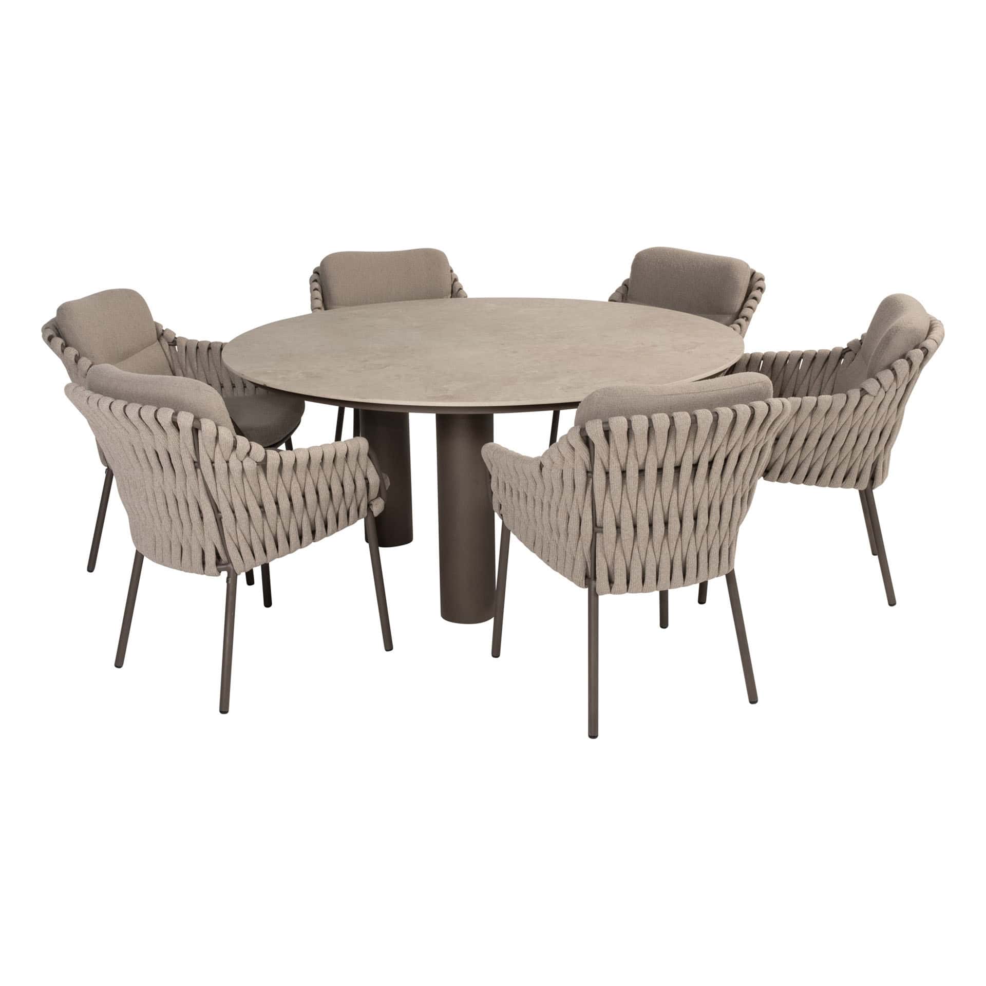 4 Seasons Outdoor Montera dining + Arizona tafel keramisch blad 160 Ø cm