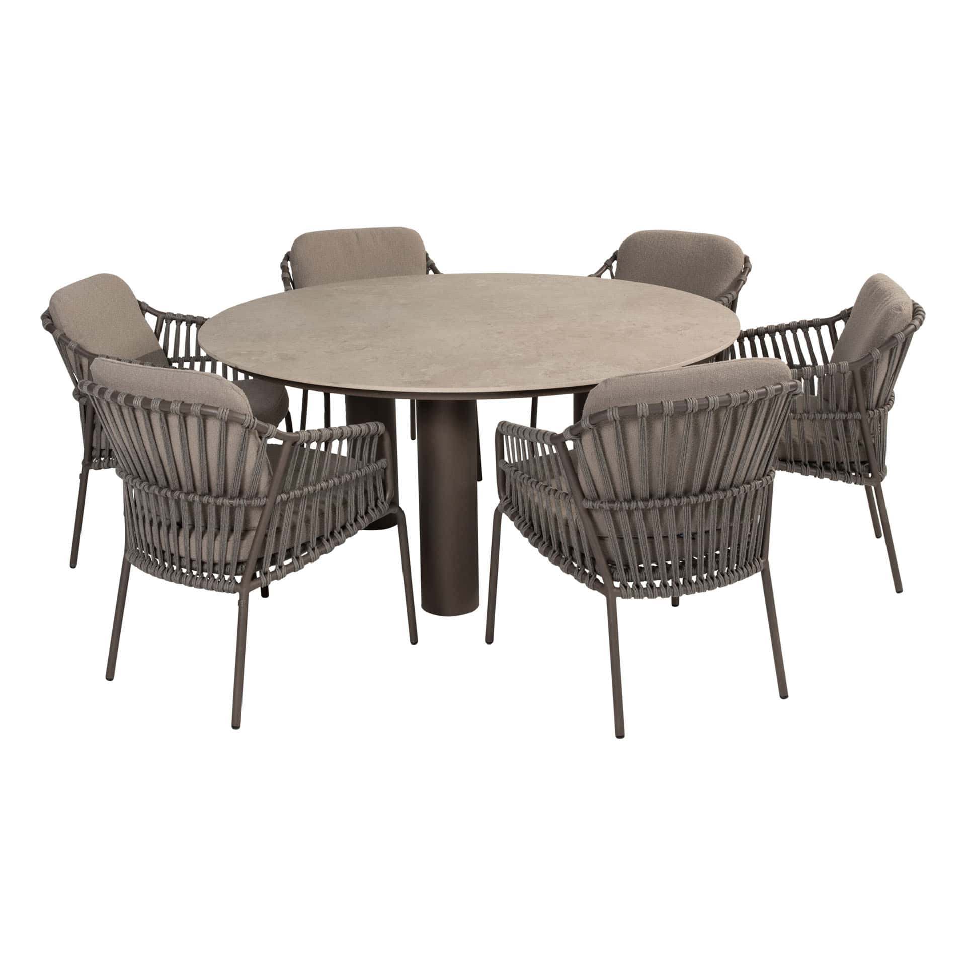 4 Seasons Outdoor Capalbio dining stoel + Arizona tafel keramisch blad 160 Ø cm