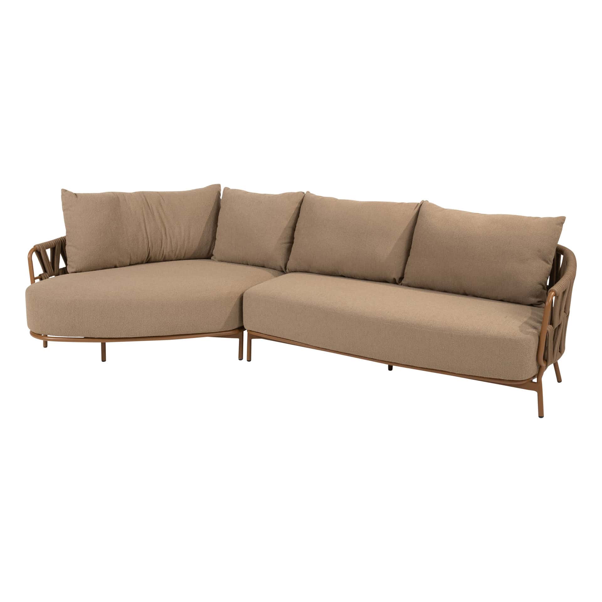 4 Seasons Outdoor Biarritz Chaise loungeset Amber: 2,5-zits bank + 2-zits armleuning