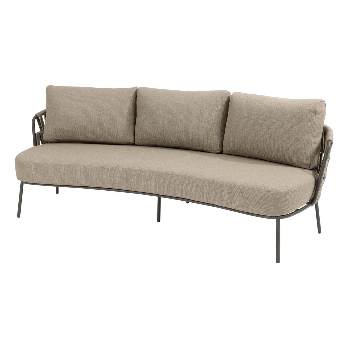 4 Seasons Outdoor Mallorca 3-zits low dining bank incl. 4 kussens