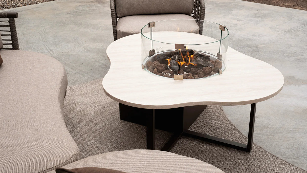 Cosiloft Novi vuurtafel espresso bruin / steenlook