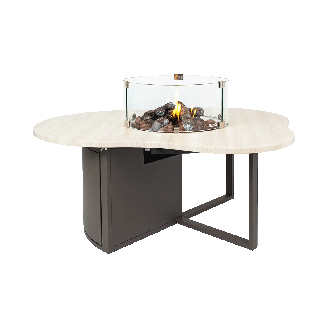 Cosiloft Novi vuurtafel espresso bruin / steenlook