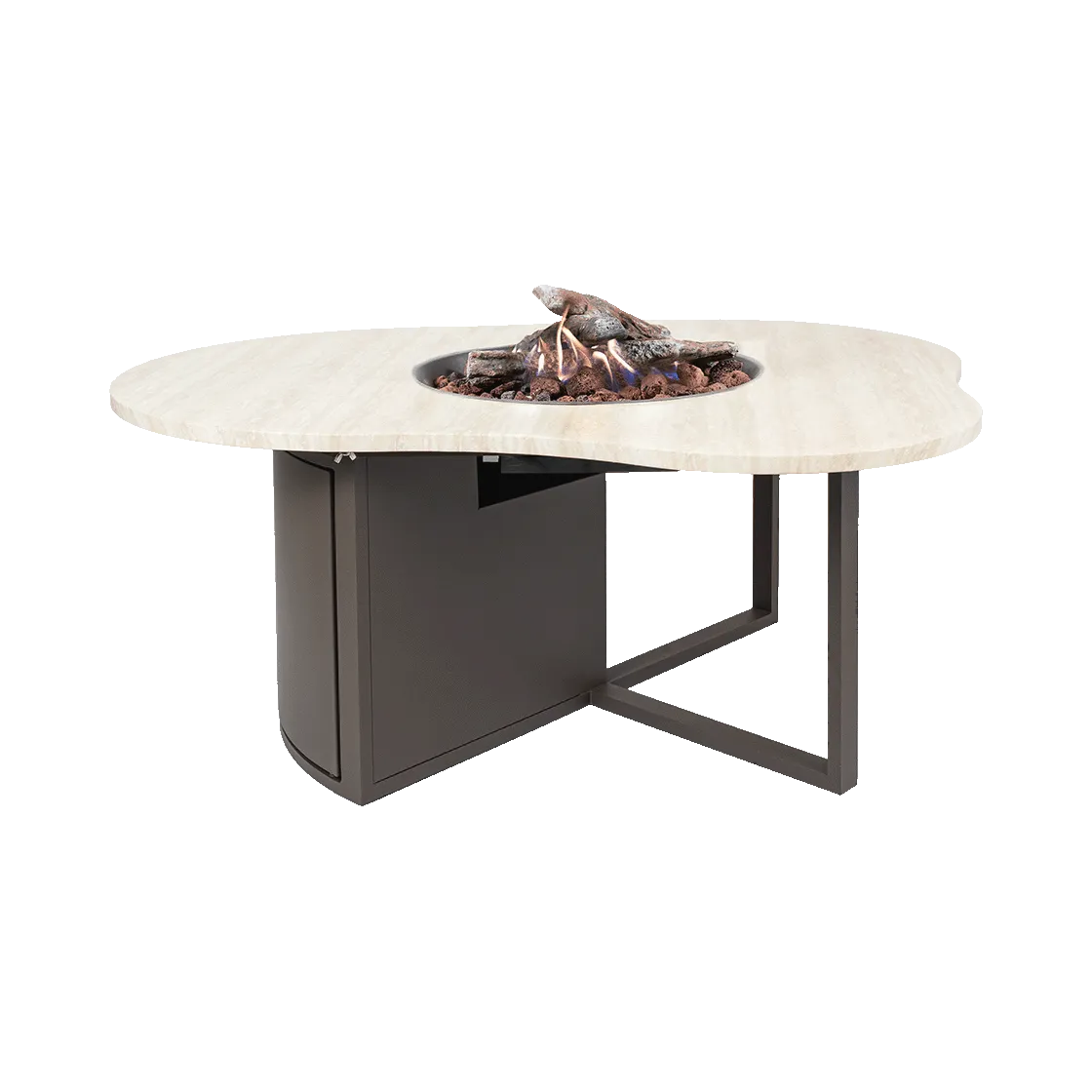 Cosiloft Novi vuurtafel espresso bruin / steenlook