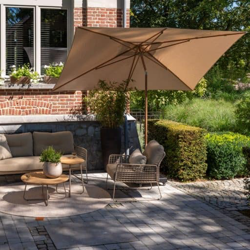 4 Seasons Outdoor Azzurro 200x300cm zand met houtlook frame