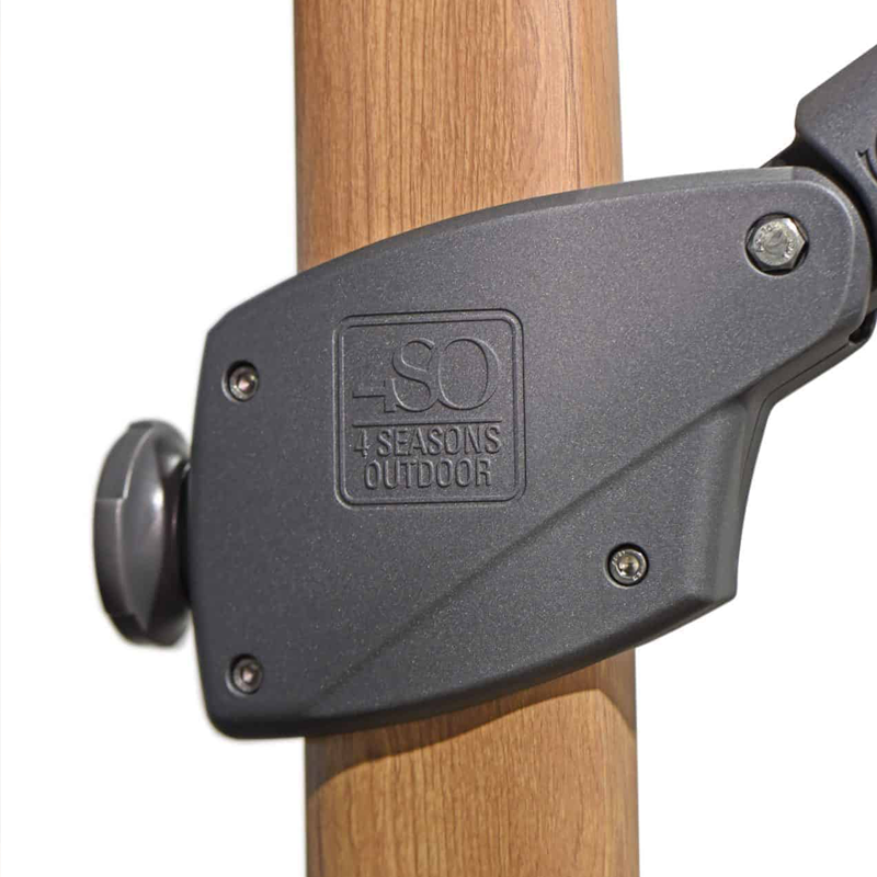 4 Seasons Outdoor Siesta Premium Ø350cm antraciet met houtlook frame