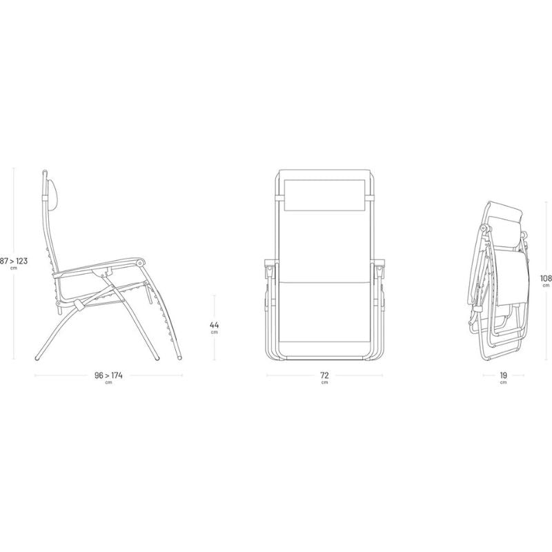 Lafuma RSXA clxl bat 24 toile porteuse tube acier