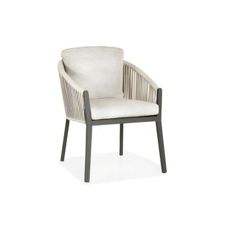 Suns Avero Mat royal grey frame camel sand fishbone rope naturel kussens