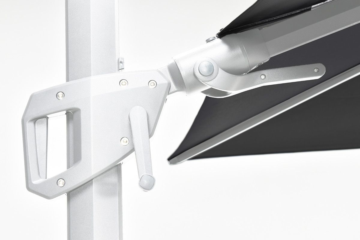 Garden Impressions Hawaii zweefparasol 300x300cm zwart-wit frame