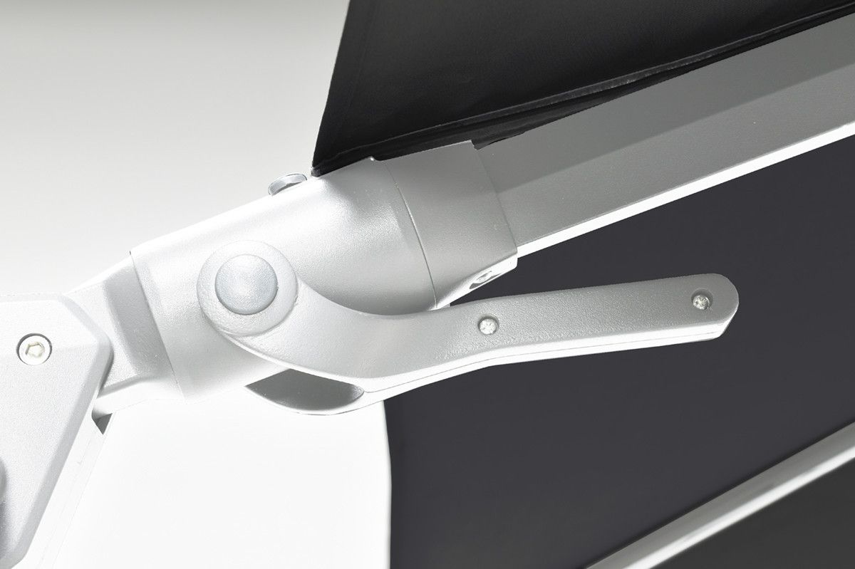 Garden Impressions Hawaii zweefparasol 300x300cm zwart-wit frame