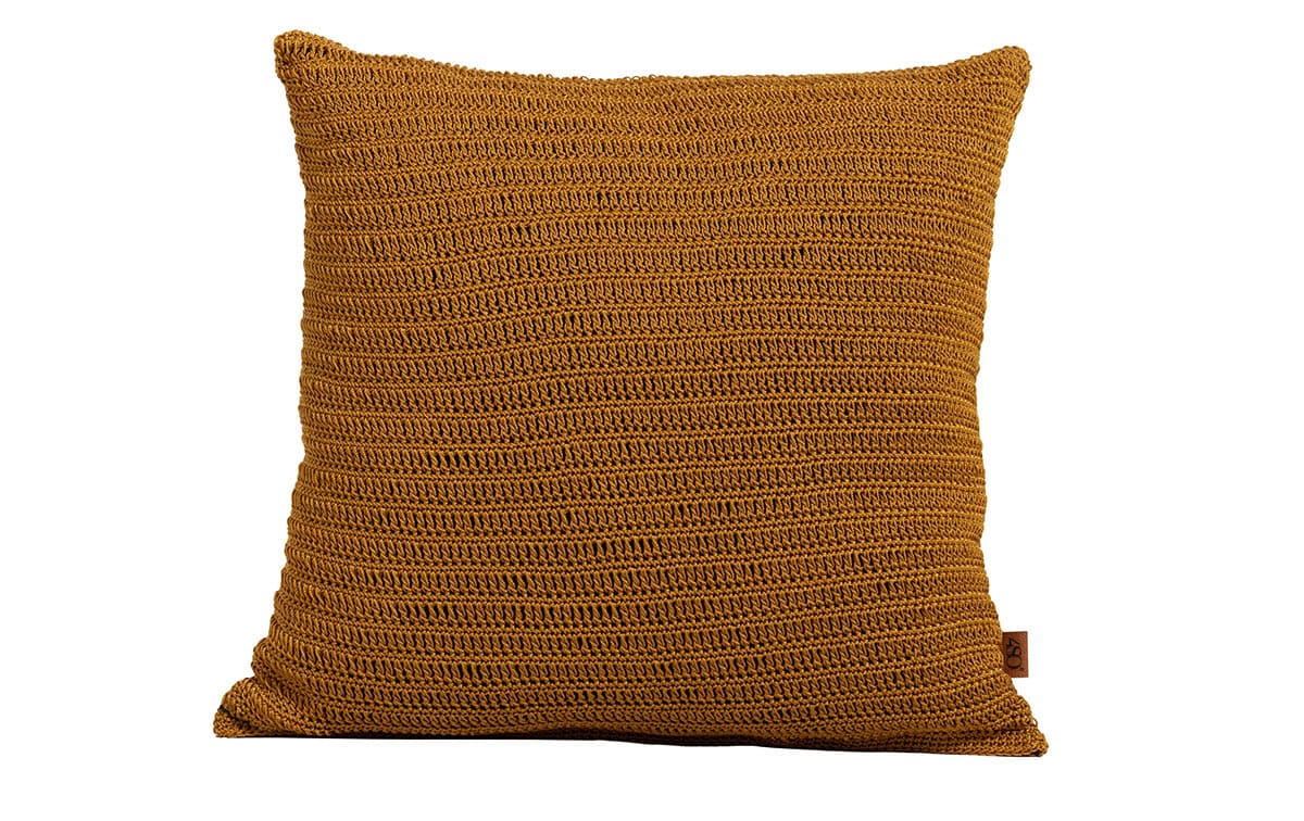 4 Seasons Outdoor Pillow gehaakt, 50 x 50 cm caramel