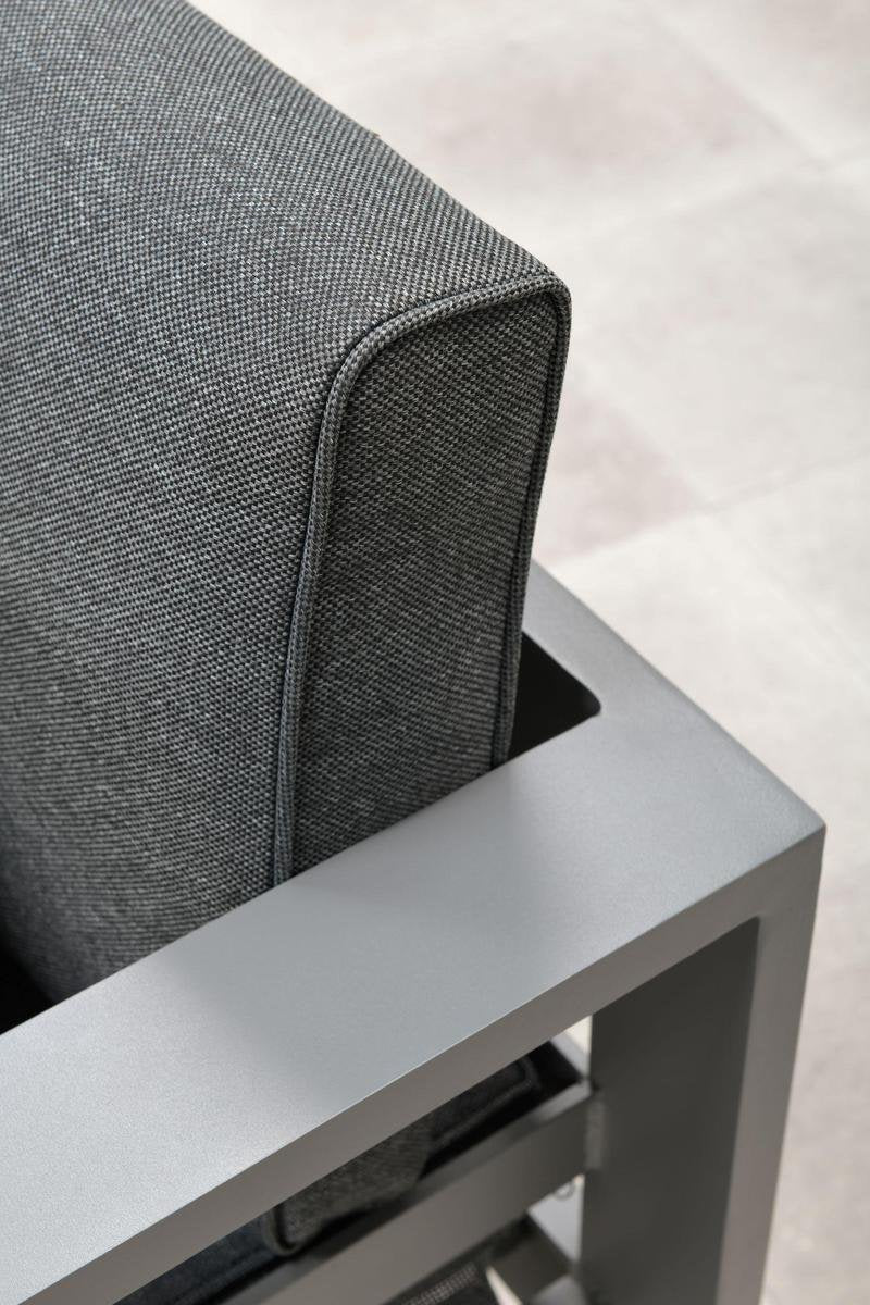 Garden Impressions Bolsena balkonset 5-delig artic grijs frame reflex zwarte kussens