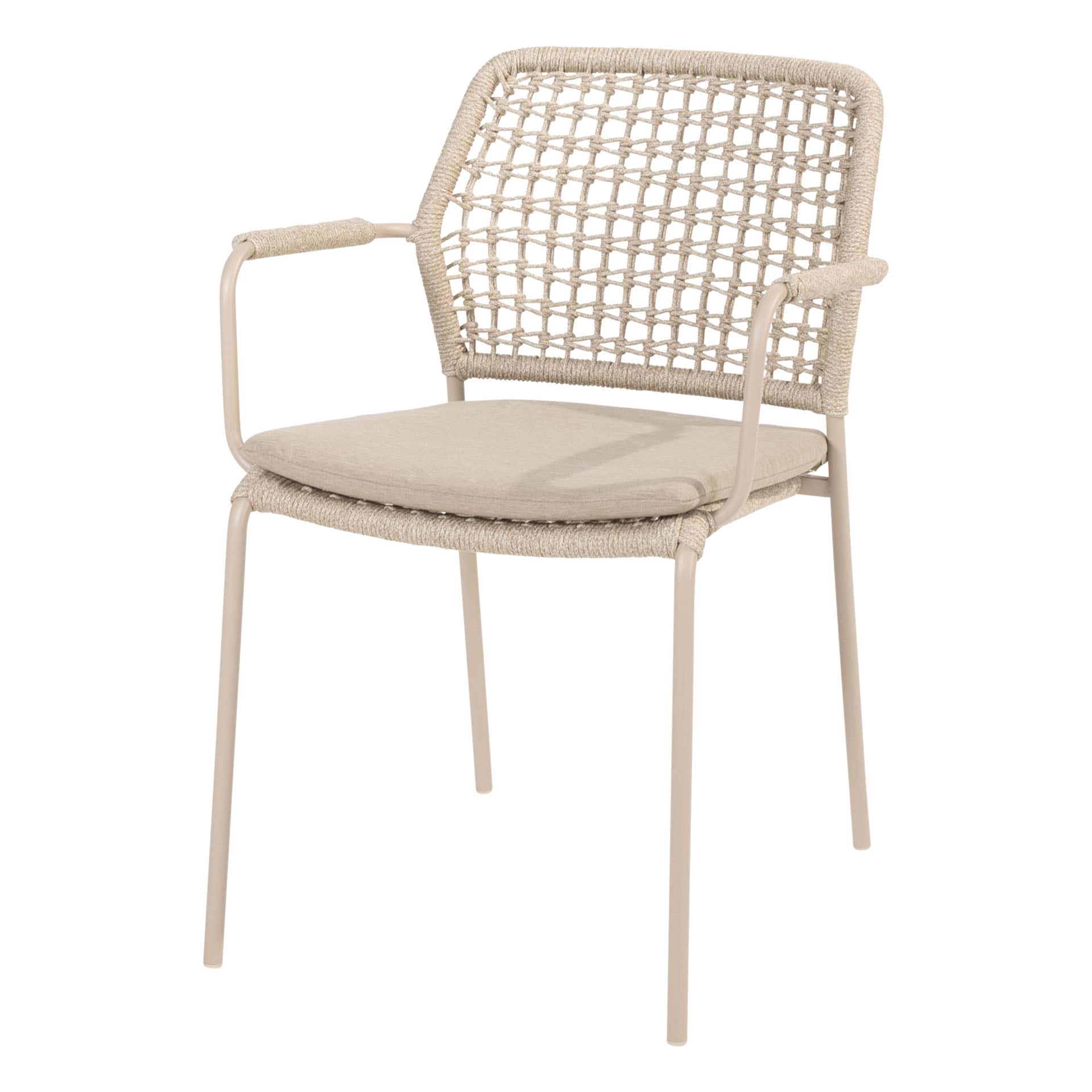 Taste 4SO Barista stapelbare dining stoel latte incl. kussen