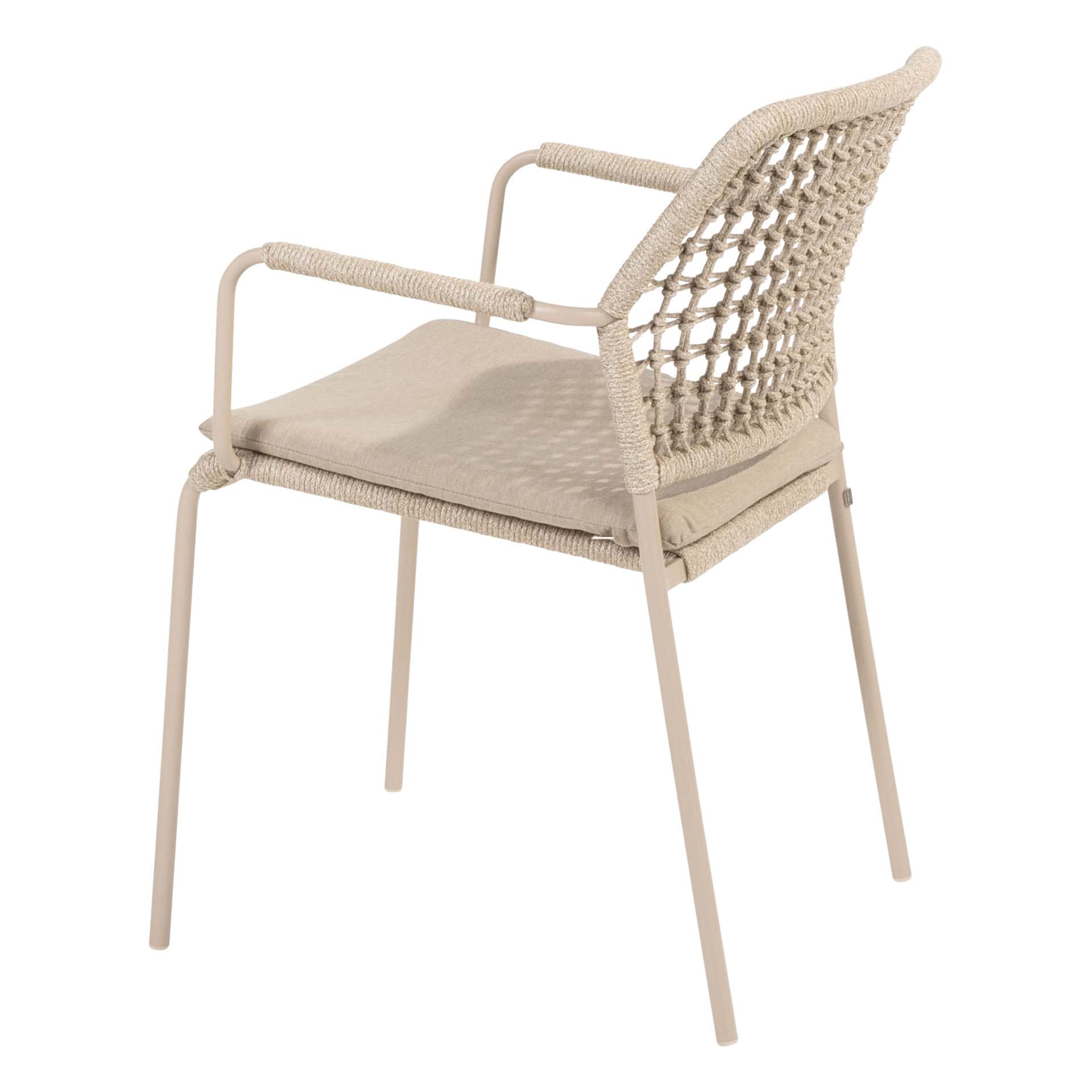 Taste 4SO Barista stapelbare dining stoel latte incl. kussen