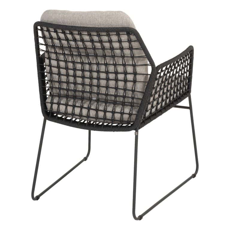 Taste 4SO Rhodos dining stoel + 4 Seasons Outdoor Locarno tafel HPL slate antraciet 160 Ø cm