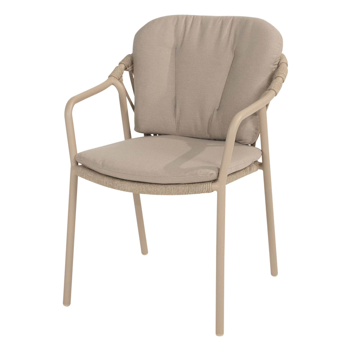 Taste 4SO Manitoba stapelbare dining stoel latte incl. 2 kussens