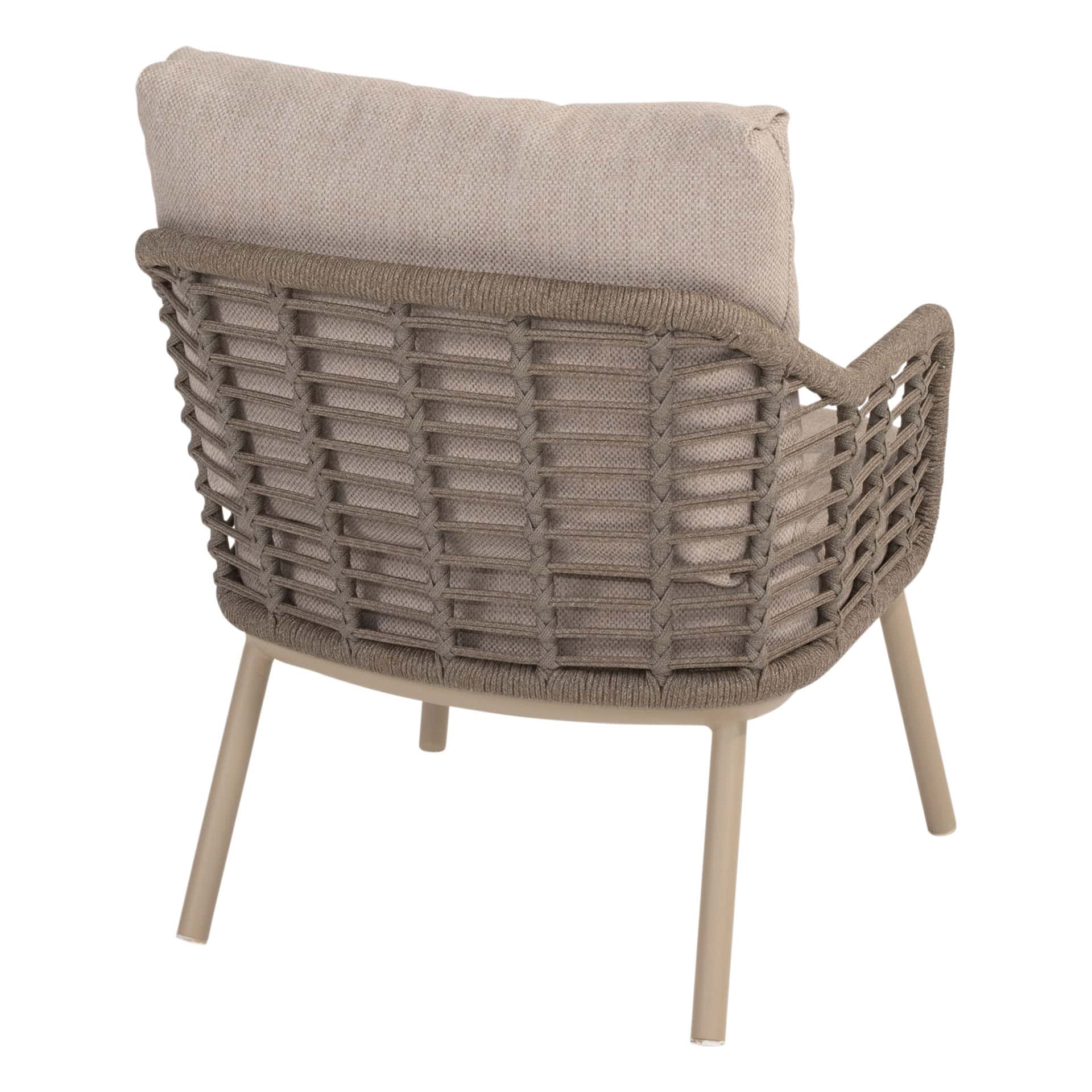 Taste 4SO Puglia low dining stoel + Donato low dining tafel 160 Ø cm latte