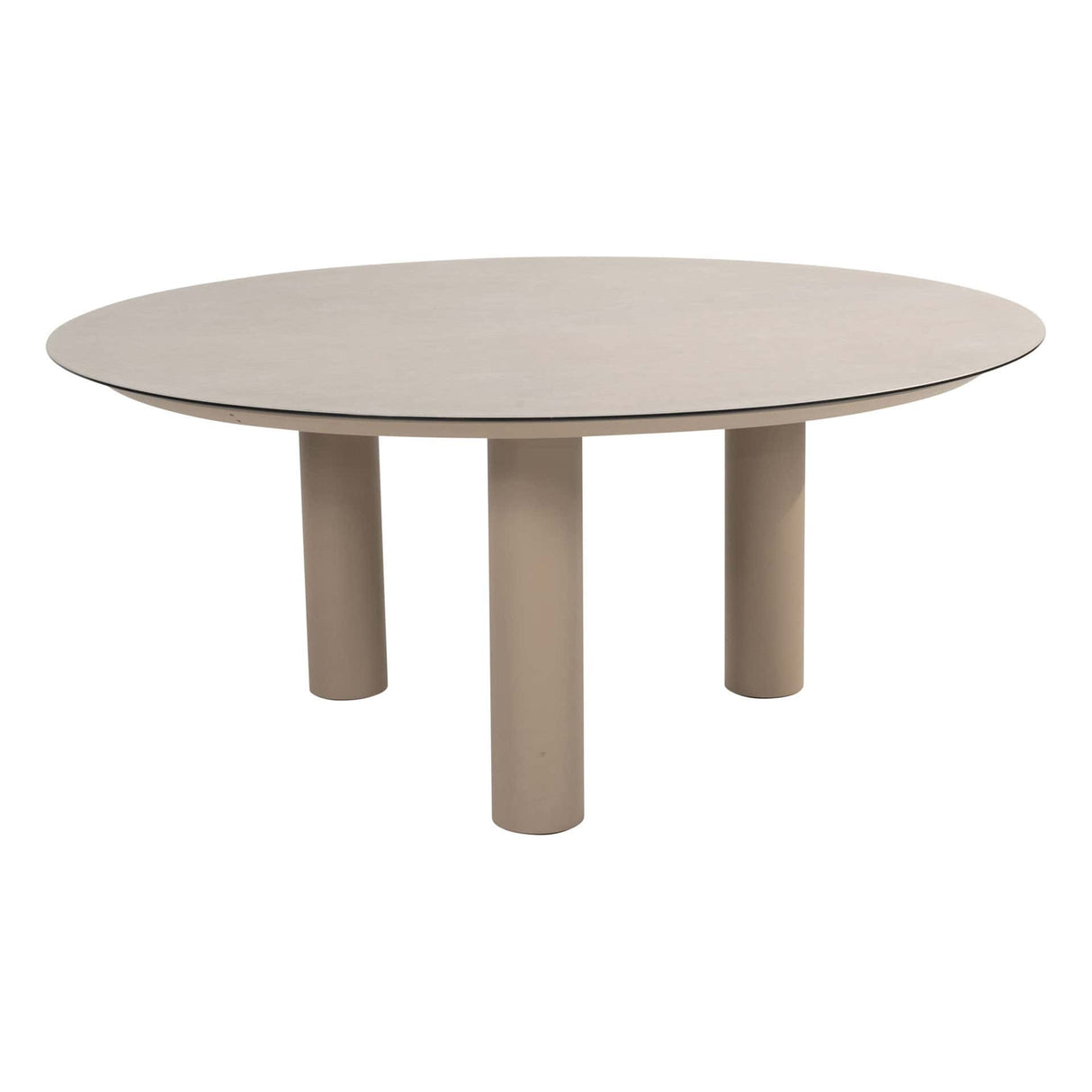 Taste 4SO Puglia low dining stoel + Donato low dining tafel 160 Ø cm latte
