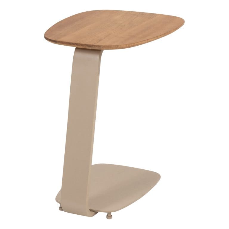 Taste 4SO Gentle bijzettafel latte met teak tafelblad