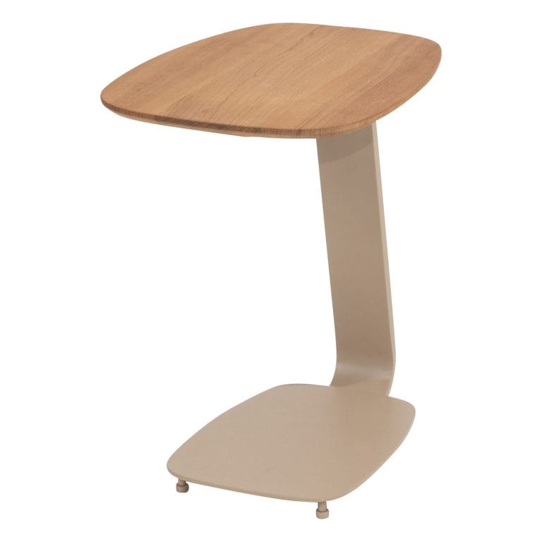 Taste 4SO Gentle bijzettafel latte met teak tafelblad