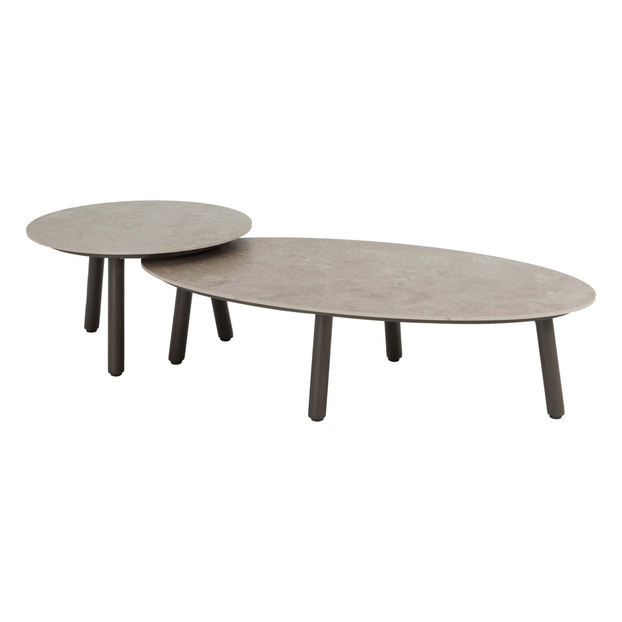 Taste 4SO Salute ovale salontafel terre met keramisch tafelblad 120 x 65 cm (H 30)