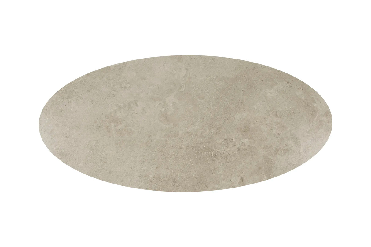 Taste 4SO Salute ovale salontafel latte met keramisch tafelblad 120 x 65 cm (H 30)