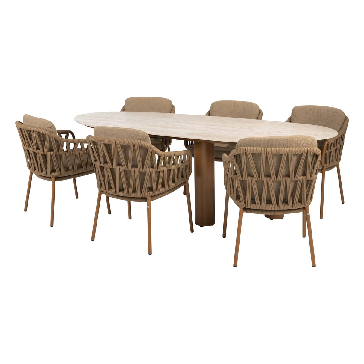 4 Seasons Outdoor Biarritz dining Amber + Taste 4SO Estate tafel met keramisch blad Amber 240 cm