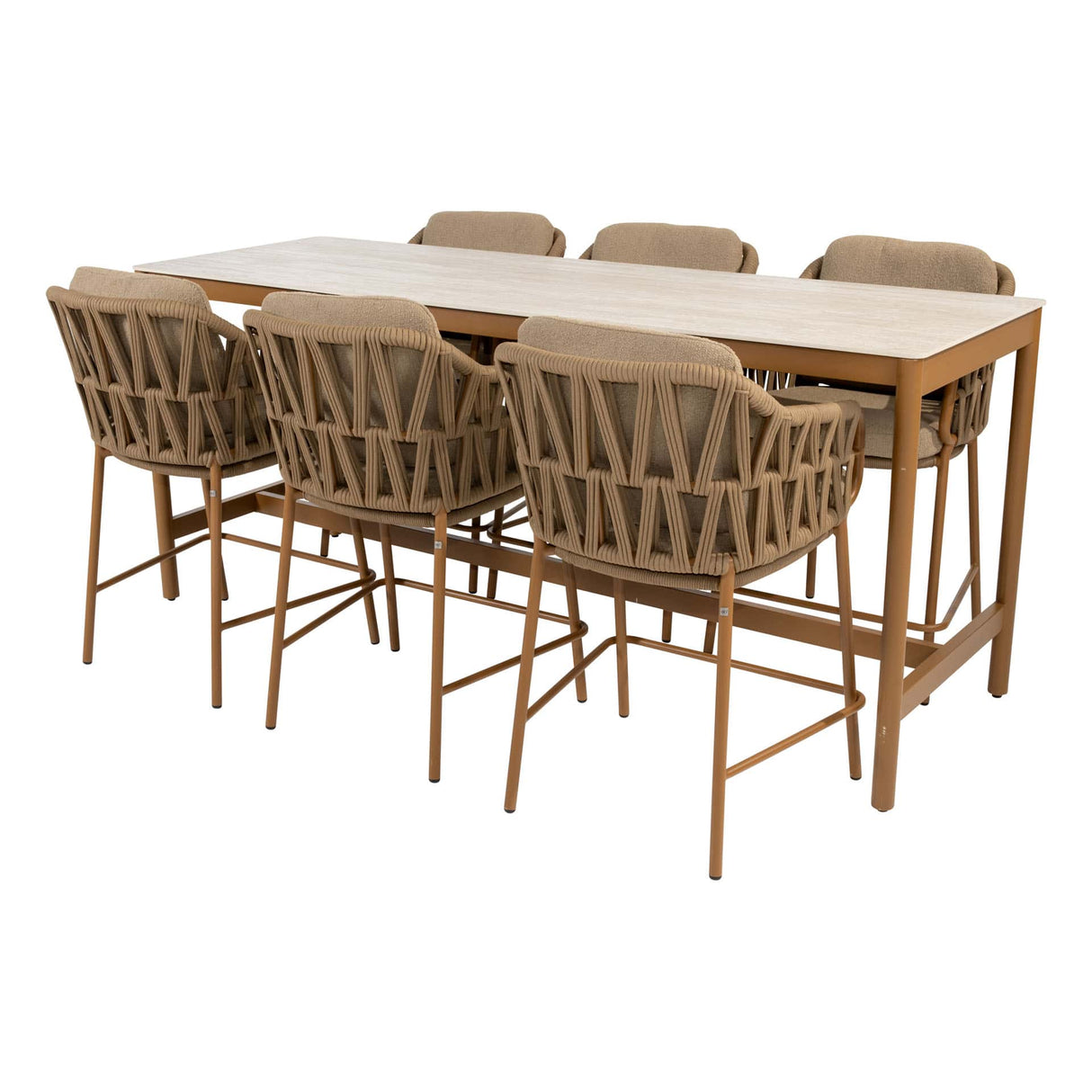 4 Seasons Outdoor Biarritz high dining Amber + Taste 4SO Soho tafel met keramisch blad Amber 220 cm