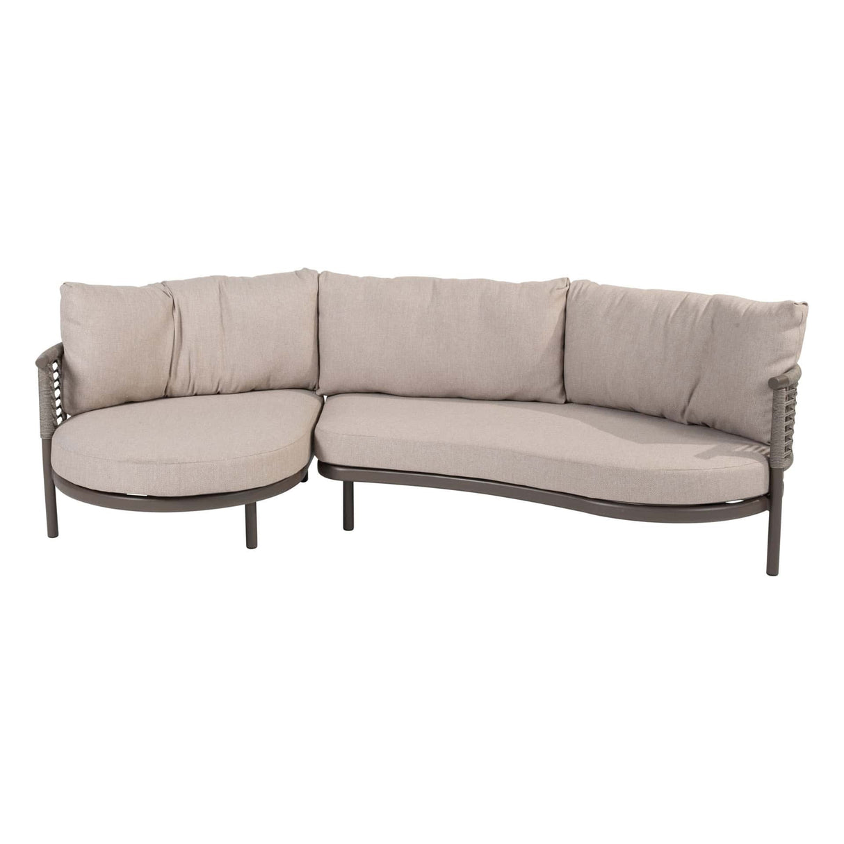 Taste 4SO Puglia modulaire set terre: 2-zits bank, armleuning links + chaise longue, armleuning rechts