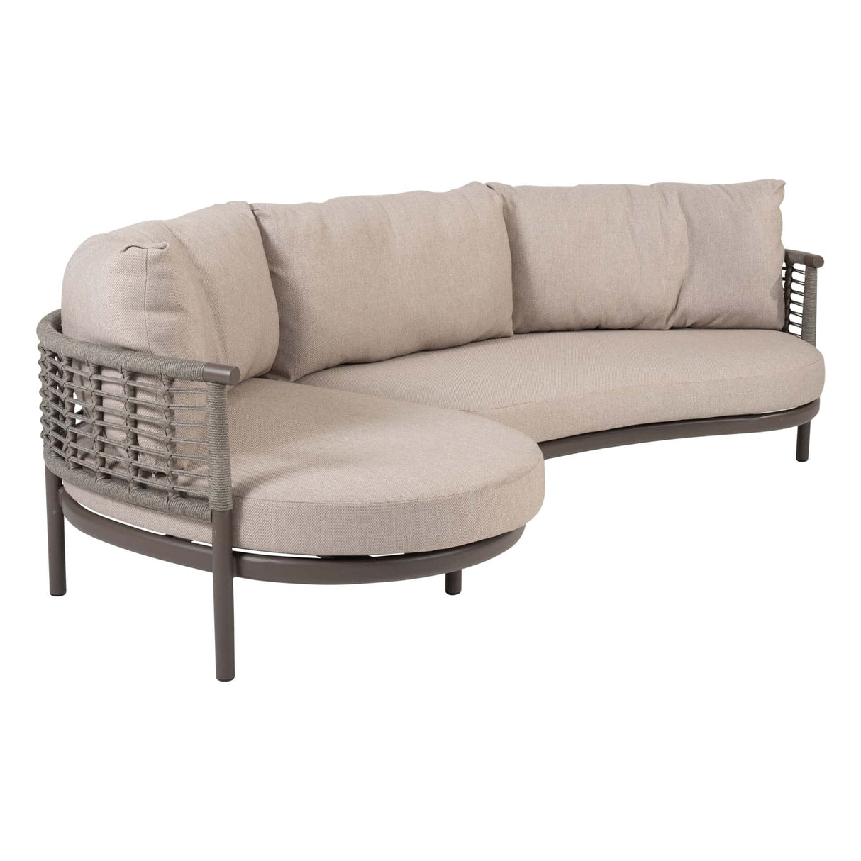 Taste 4SO Puglia modulaire set terre: 2-zits bank, armleuning links + chaise longue, armleuning rechts