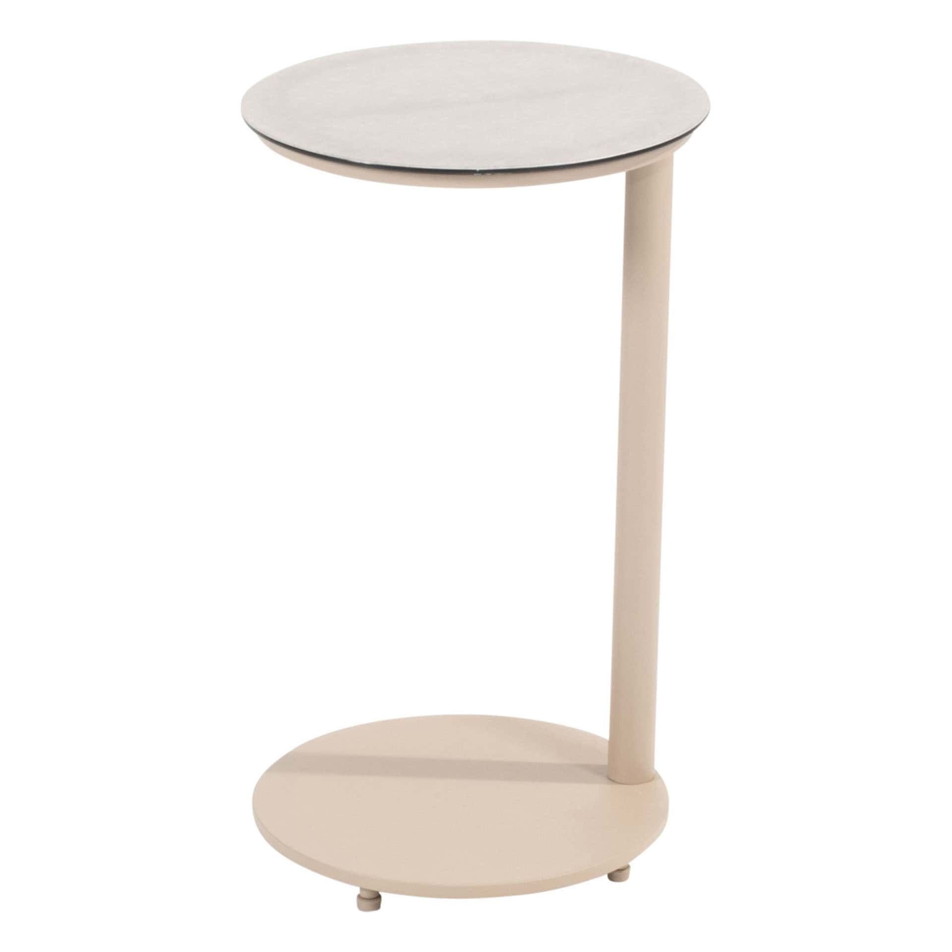 Taste 4SO Vic bijzettafel latte met printed keramiek top 30 cm Ø (H 50)