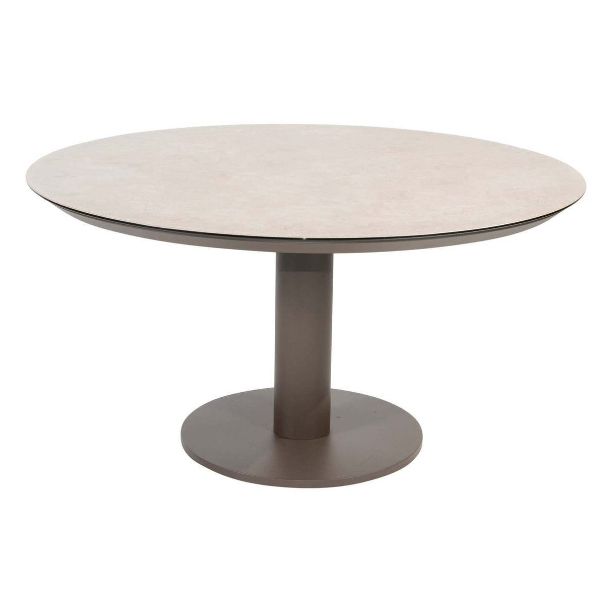Taste 4SO Sarah low dining tafel terre met printed keramiek top 130 cm Ø