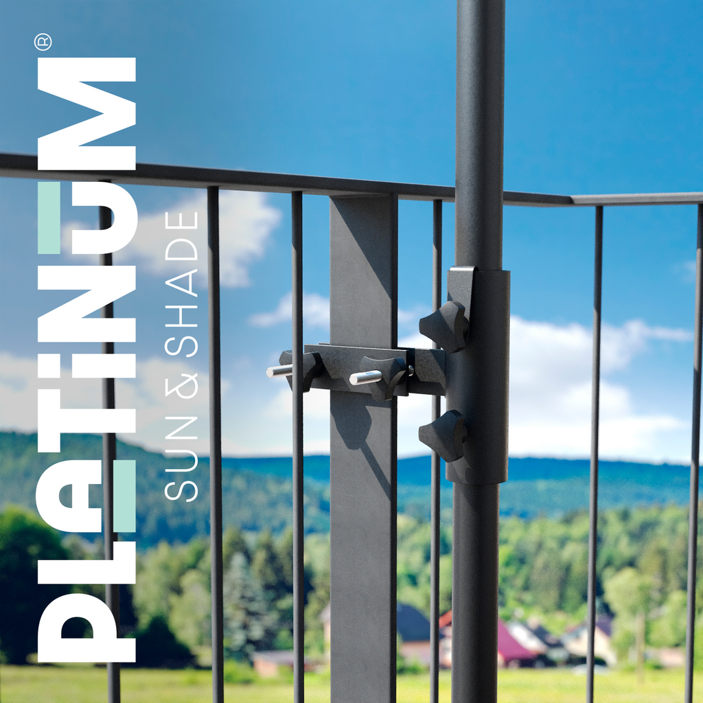 Platinum Vertical flat railing, Ø38mm antraciet