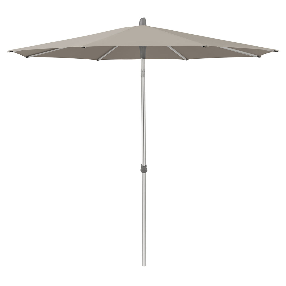 Glatz Alu smart 200 cm rond aluminium naturel ash grey