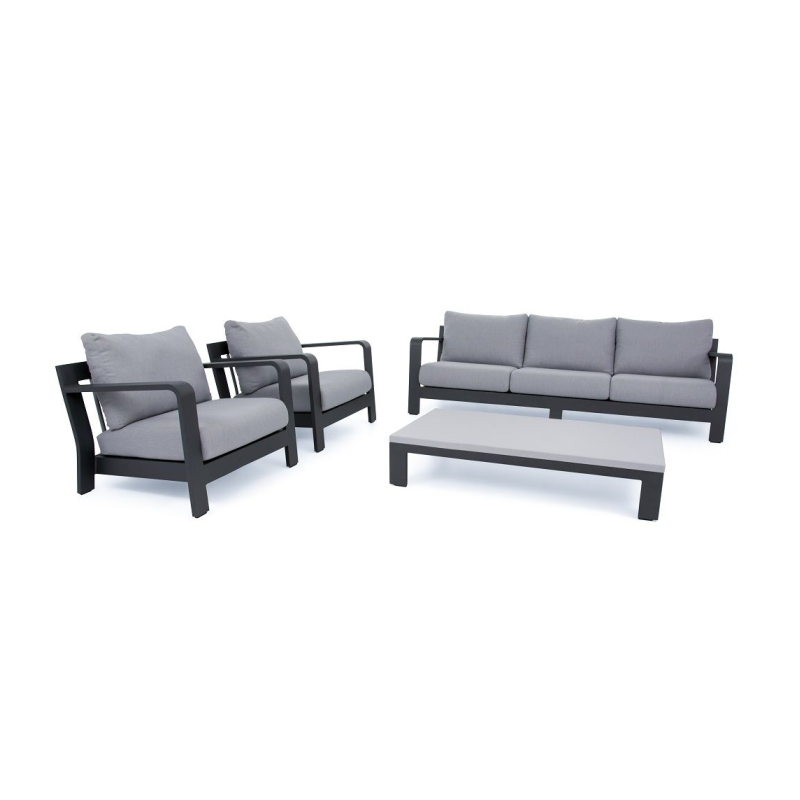 Apple Bee Delgado 4-delige set 2x fauteuil 1x bank 1 x salon tafel