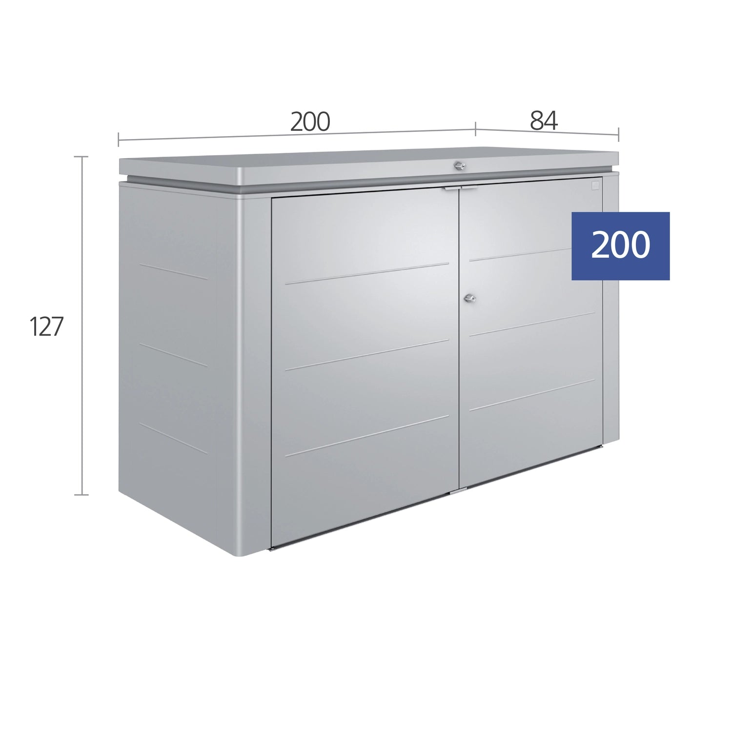Biohort Highboard 200 Donkergrijs metallic BDH 200 x 84 127