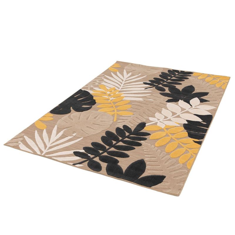 Garden Impressions Naturalis karpet 200x290cm summer leaf zand-geel-zwart